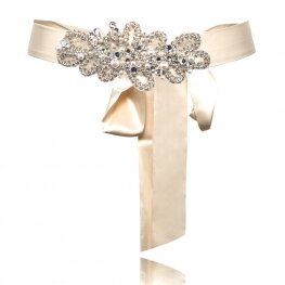 Crystal, pearl and beaded Beatrice belt