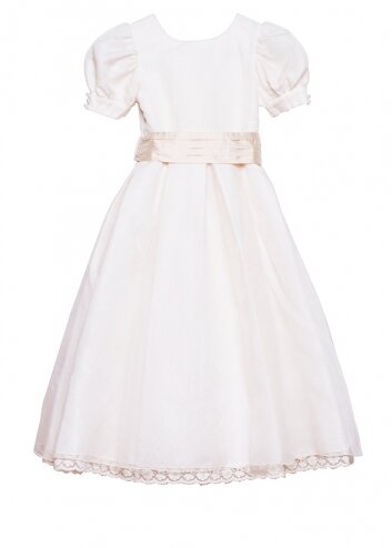 Silk organza puff sleeve Eliza dress